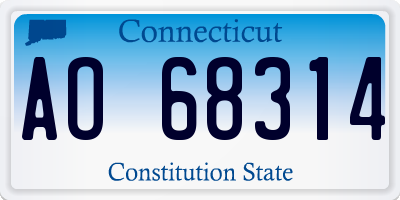 CT license plate AO68314