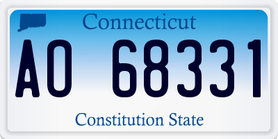 CT license plate AO68331