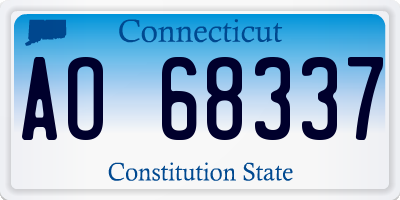 CT license plate AO68337