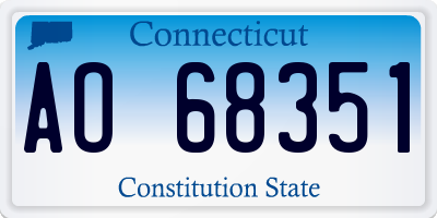 CT license plate AO68351