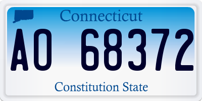 CT license plate AO68372