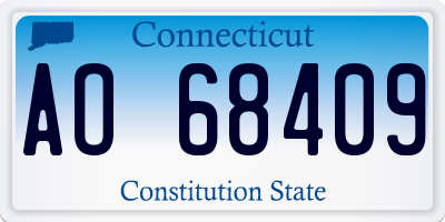 CT license plate AO68409