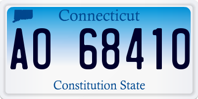 CT license plate AO68410