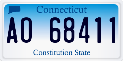 CT license plate AO68411
