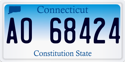 CT license plate AO68424