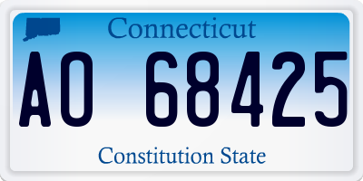 CT license plate AO68425