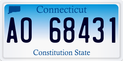 CT license plate AO68431