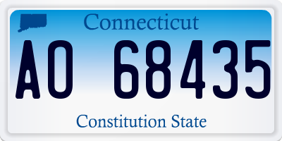 CT license plate AO68435