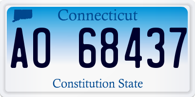 CT license plate AO68437