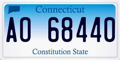 CT license plate AO68440