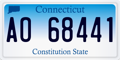 CT license plate AO68441