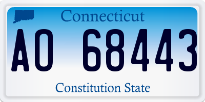 CT license plate AO68443