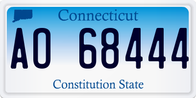 CT license plate AO68444