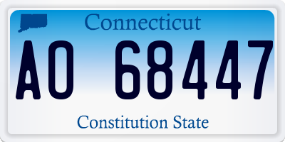 CT license plate AO68447