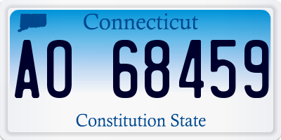 CT license plate AO68459