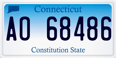 CT license plate AO68486