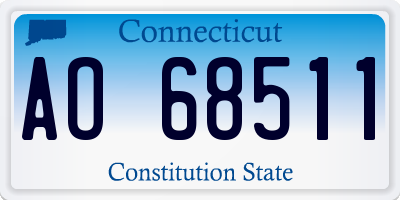 CT license plate AO68511