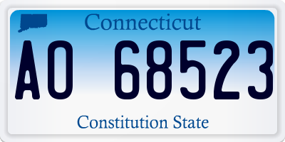 CT license plate AO68523