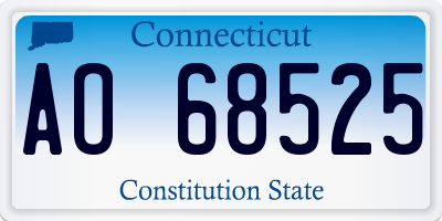 CT license plate AO68525