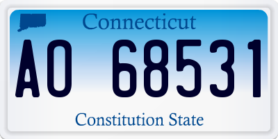 CT license plate AO68531