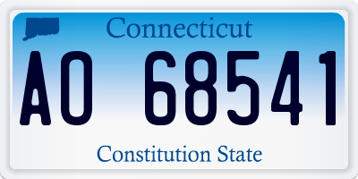CT license plate AO68541