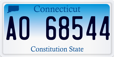 CT license plate AO68544