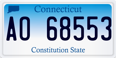 CT license plate AO68553