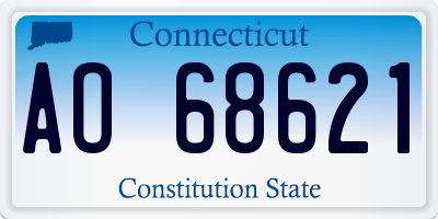 CT license plate AO68621