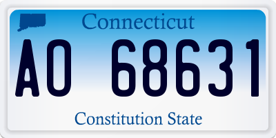 CT license plate AO68631