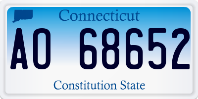 CT license plate AO68652