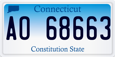 CT license plate AO68663