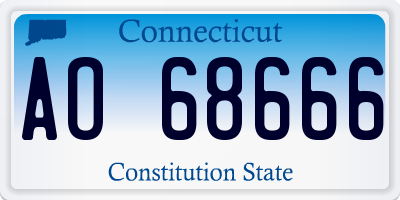 CT license plate AO68666