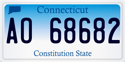 CT license plate AO68682