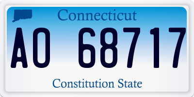 CT license plate AO68717