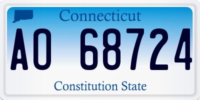 CT license plate AO68724