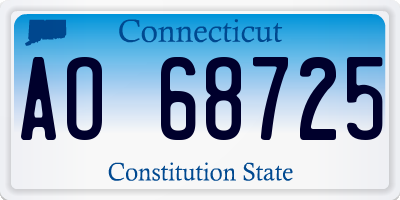 CT license plate AO68725