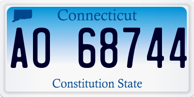 CT license plate AO68744