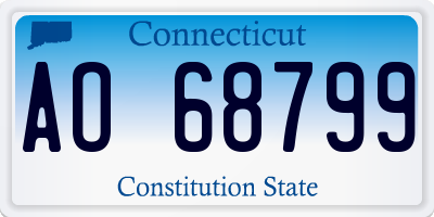 CT license plate AO68799
