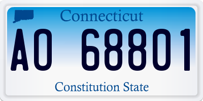 CT license plate AO68801
