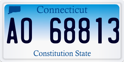 CT license plate AO68813