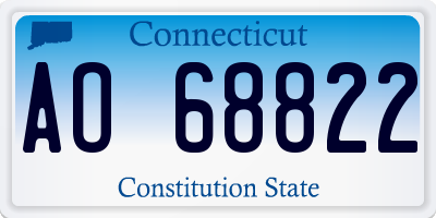 CT license plate AO68822