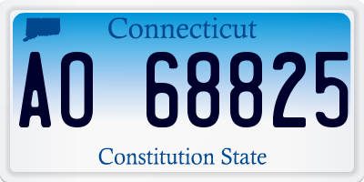 CT license plate AO68825
