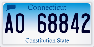 CT license plate AO68842