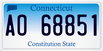 CT license plate AO68851