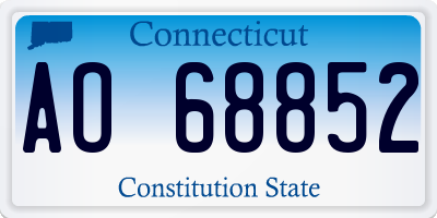 CT license plate AO68852