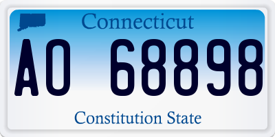 CT license plate AO68898