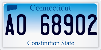 CT license plate AO68902