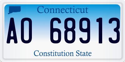 CT license plate AO68913