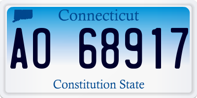 CT license plate AO68917