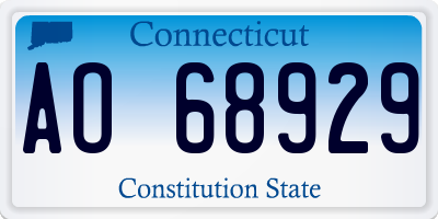 CT license plate AO68929